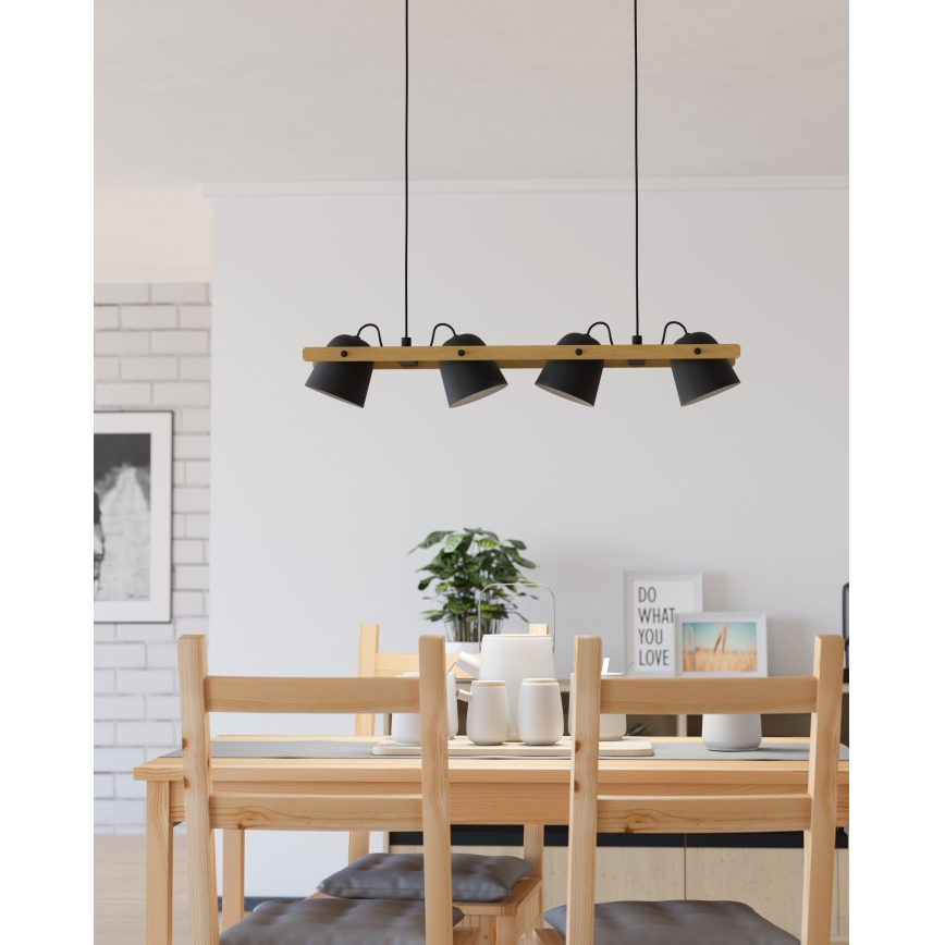 Eglo - Светодиодная подвесная RGBW-люстра с регулированием яркости 4xLED/3,7W/230V 2700-6500K