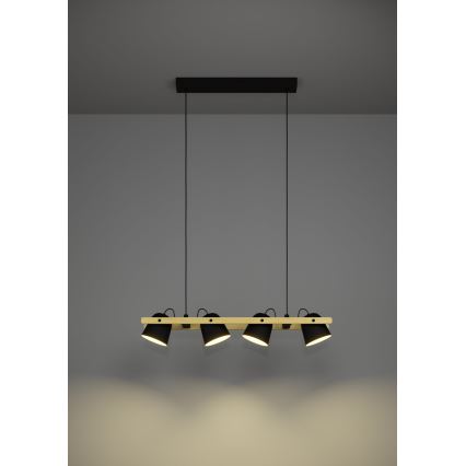 Eglo - Светодиодная подвесная RGBW-люстра с регулированием яркости 4xLED/3,7W/230V 2700-6500K