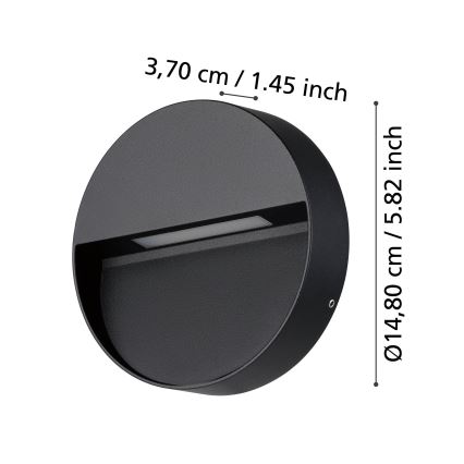 Eglo - Вуличний світлодіодний настінний світильник LED/4,8W/230V IP65