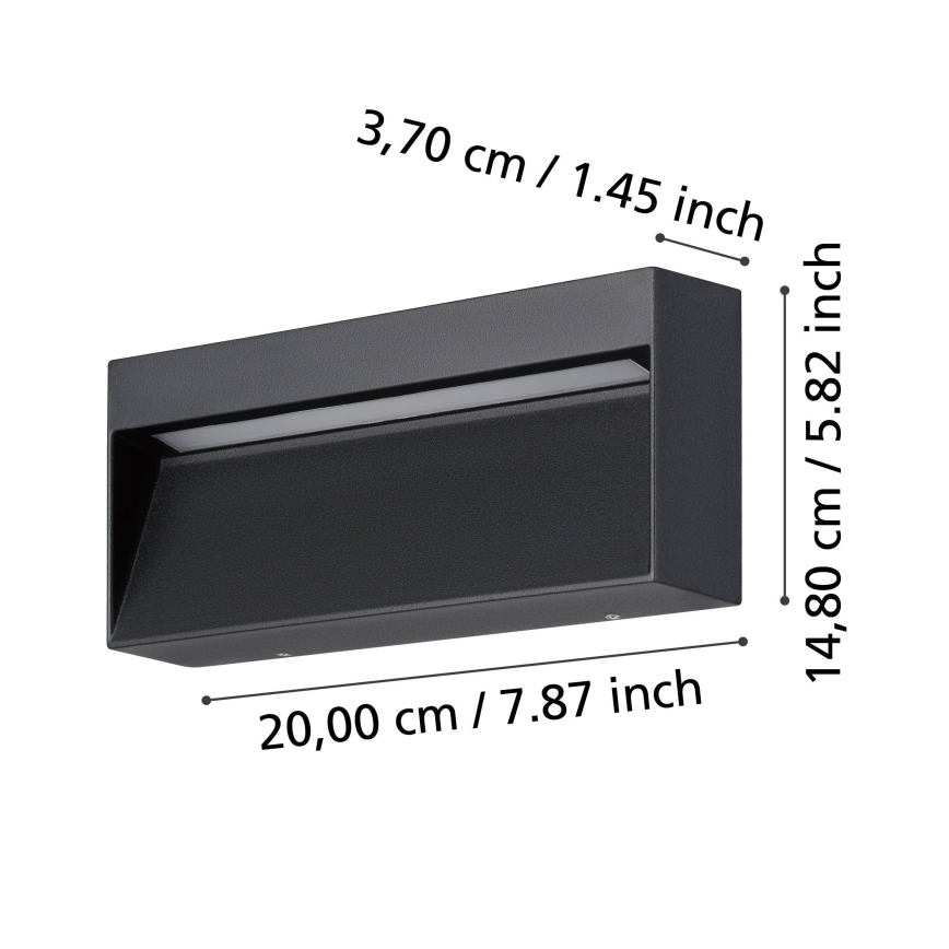 Eglo - Уличный светодиодный настенный светильник LED/4,8W/230V IP65