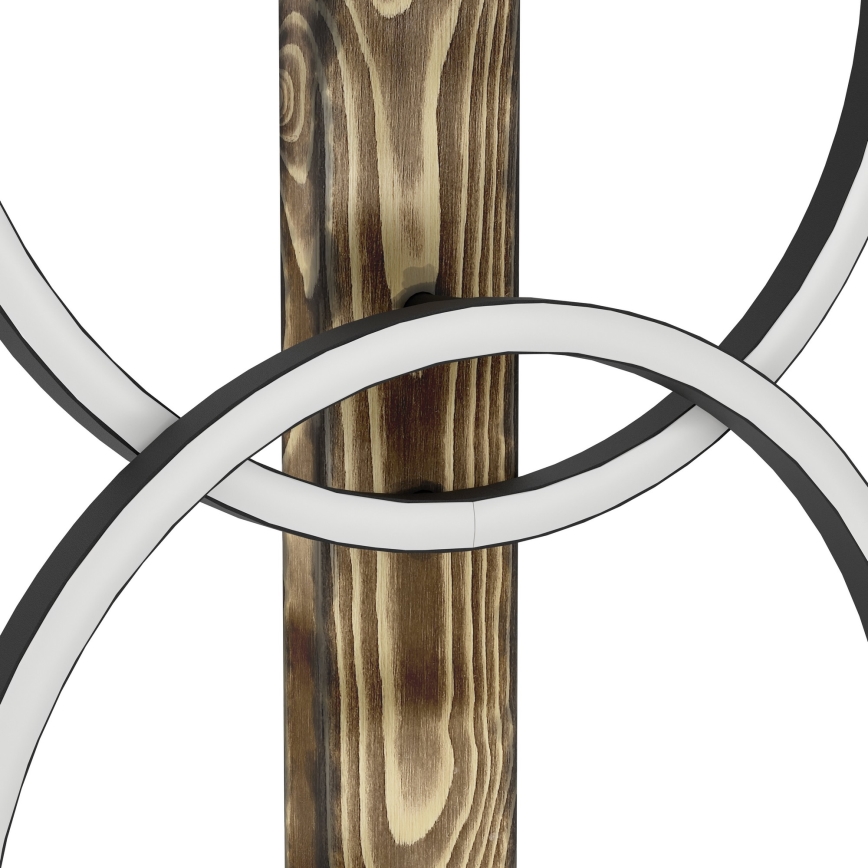 Eglo - Світлодіодний торшер 2xLED/12W/230V 3000K коричневий/чорний