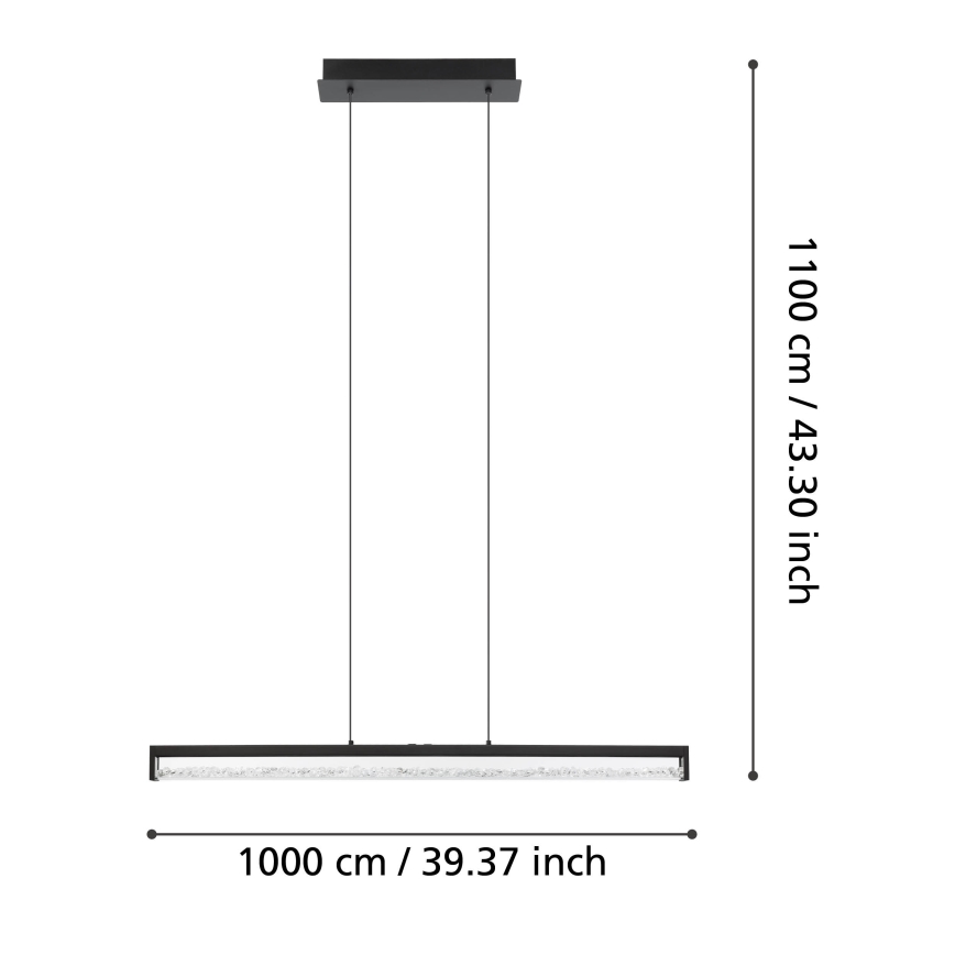 Eglo - Светодиодная подвесная люстра с регулированием яркости LED/36W/230V 2700 - 5000K