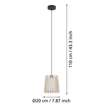 Eglo - Підвісна люстра 1xE27/25W/230V
