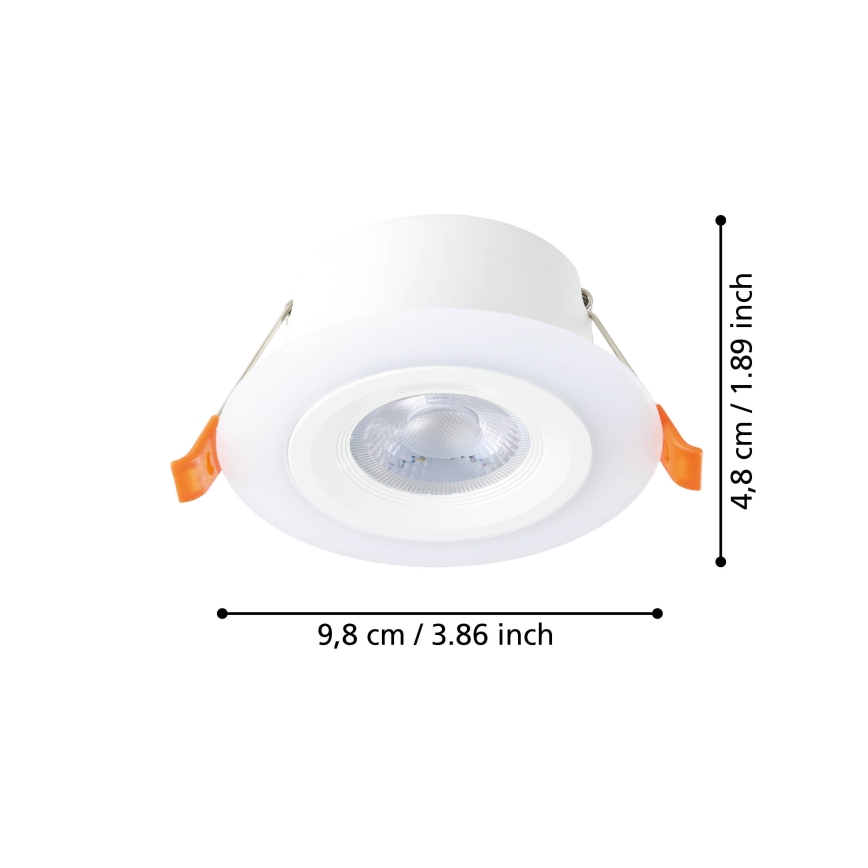 Eglo - Комплект из 3 встраиваемых светильников LED/4,8W/230V, белые