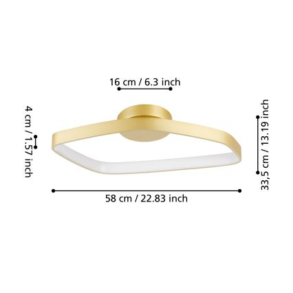 Eglo - Світлодіодний стельовий світильник з регулюванням яскравості LED/25,2W/230V