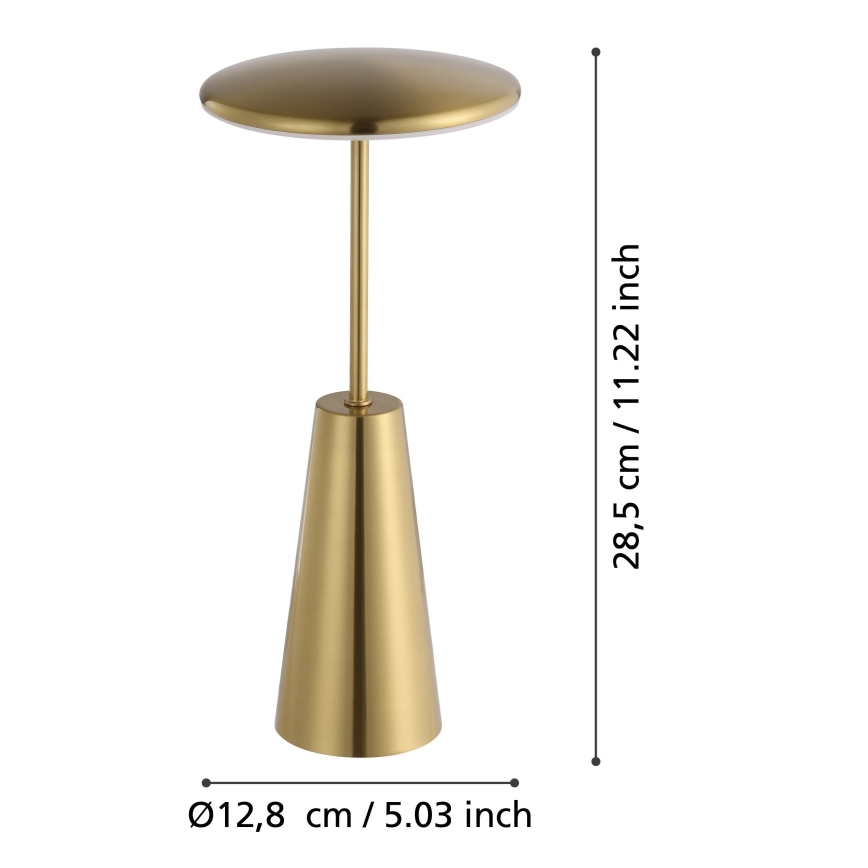 Eglo - Светодиодная уличная сенсорная лампа с регулированием яркости LED/2,8W/5V 2400K/3000K/4000K 5200 mAh IP54 золотистый