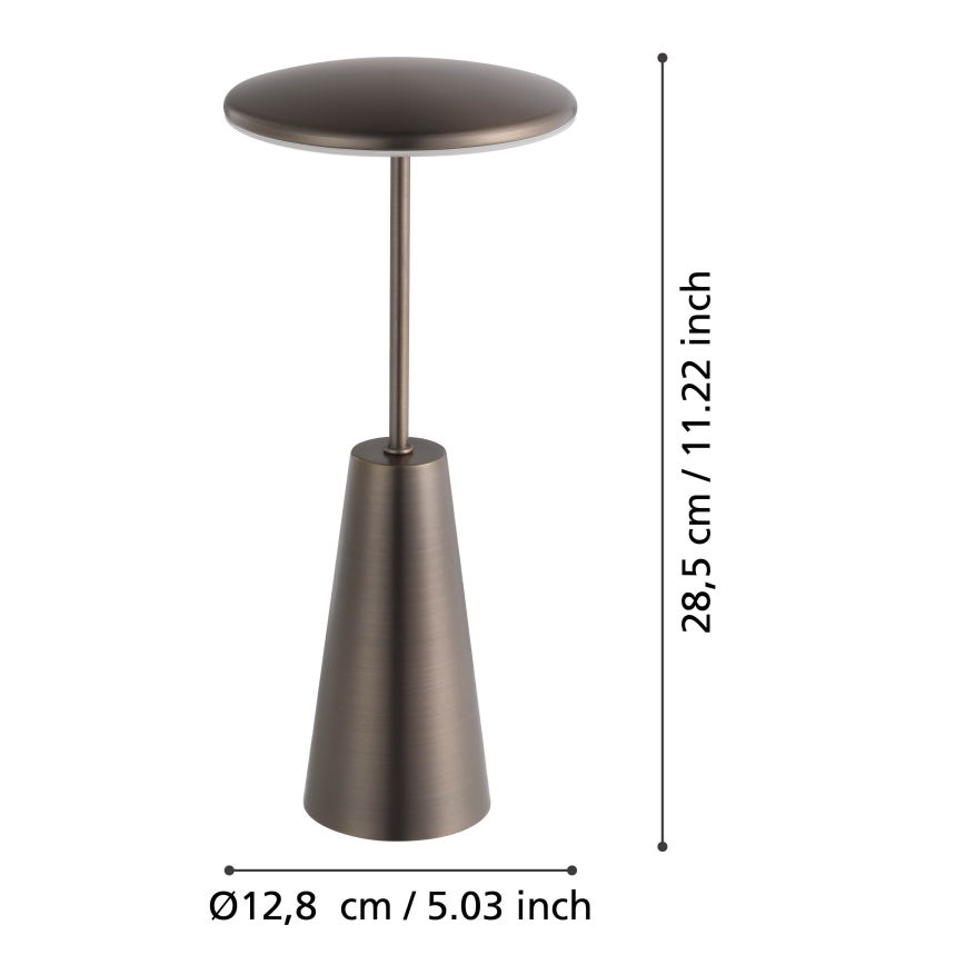 Eglo - LED Вулична сенсорна лампа з регулюванням яскравості LED/2,8W/5V 2400K/3000K/4000K 5200 mAh IP54 бежевий