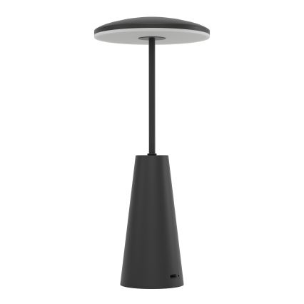 Eglo - LED Вулична сенсорна лампа з регулюванням яскравості LED/2,8W/5V 2400K/3000K/4000K 5200 mAh IP54 чорний