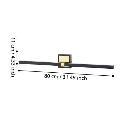 Eglo - LED Настінний світильник для ванної кімнати LED/17,5W/230V IP44