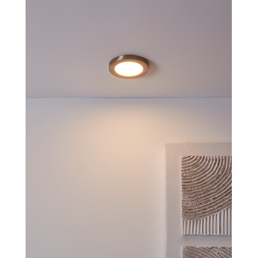 Eglo - Светодиодный встроенный светильник LED/5,5W/230V 3000K матовый хром