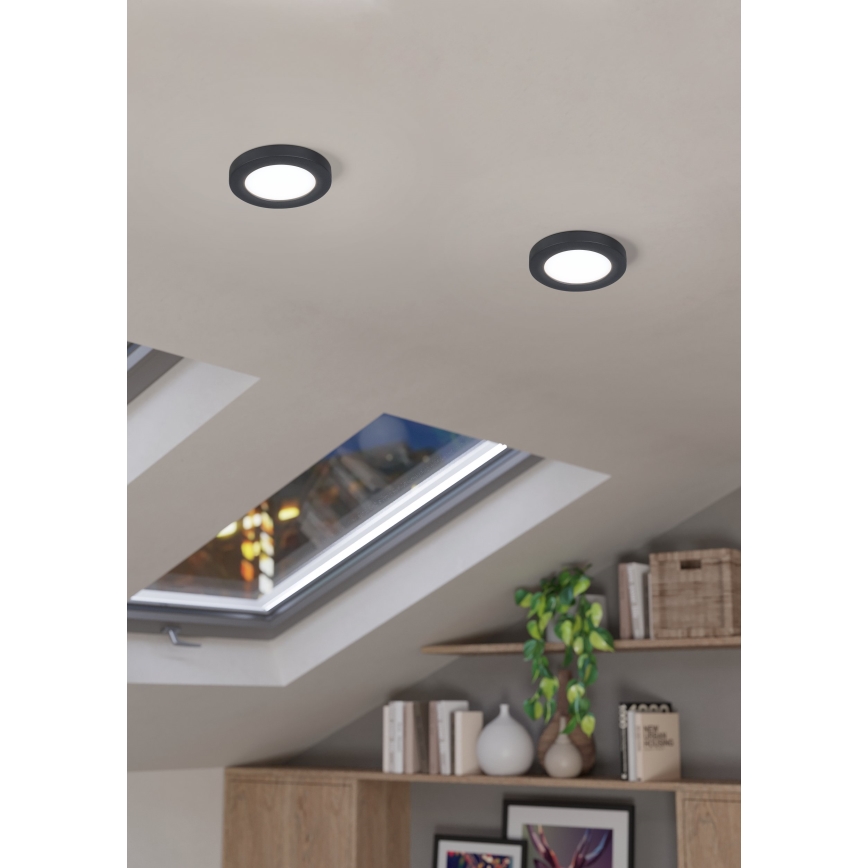 Eglo - LED точковий світильник для підвісних стель LED/5,5W/230V 4000K чорний діам. 11,7 см