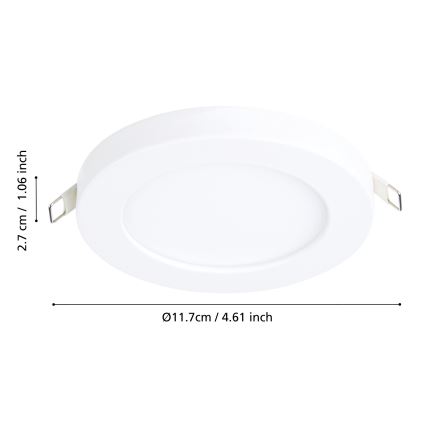 Eglo - Світлодіодний вбудований світильник LED/5,5W/230V 4000K білий