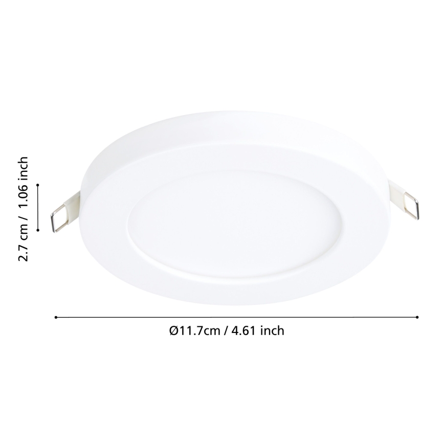 Eglo - Світлодіодний вбудований світильник LED/5,5W/230V 4000K білий