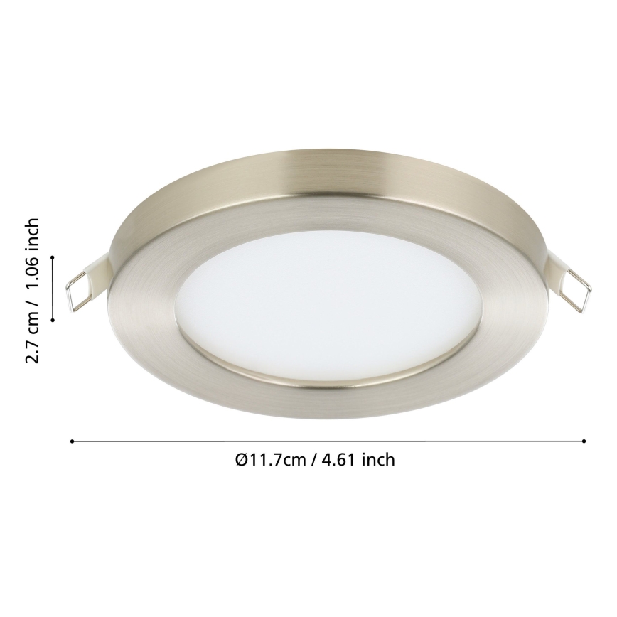 Eglo - Светодиодный встроенный светильник LED/5,5W/230V 4000K матовый хром