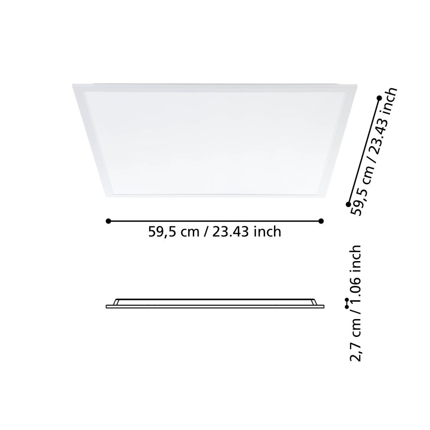 Eglo - Світлодіодна пристельова панель LED/34,5W/230V 60x60 см