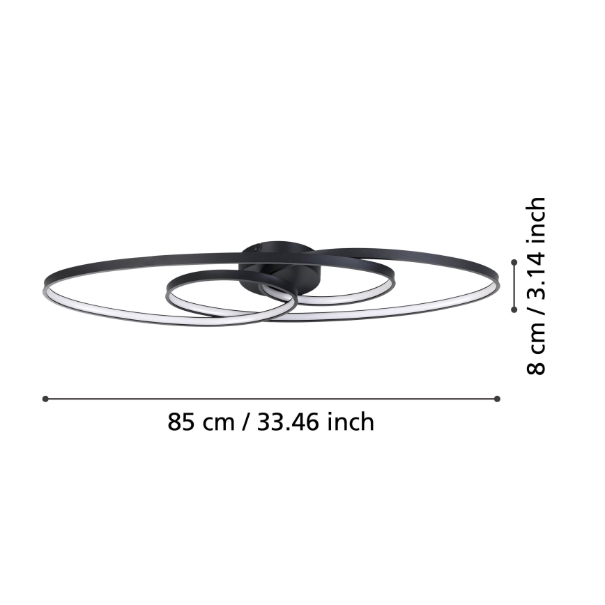 Eglo - Светодиодный потолочный светильник с регулированием яркости LED/38W/230V
