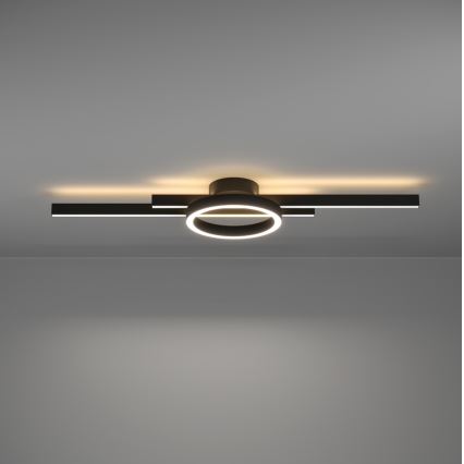 Eglo - Стельовий RGBW-світильник з регулюванням яскравості LED/23,5W/230V 2700-6500K чорний + пульт дистанційного керування