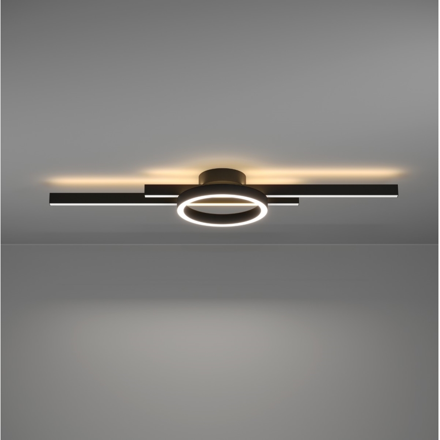 Eglo - Стельовий RGBW-світильник з регулюванням яскравості LED/23,5W/230V 2700-6500K чорний + пульт дистанційного керування