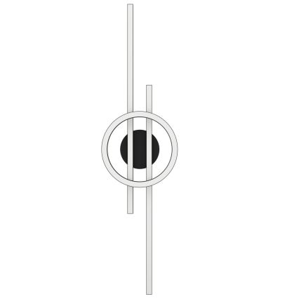 Eglo - Стельовий RGBW-світильник з регулюванням яскравості LED/23,5W/230V 2700-6500K чорний + пульт дистанційного керування