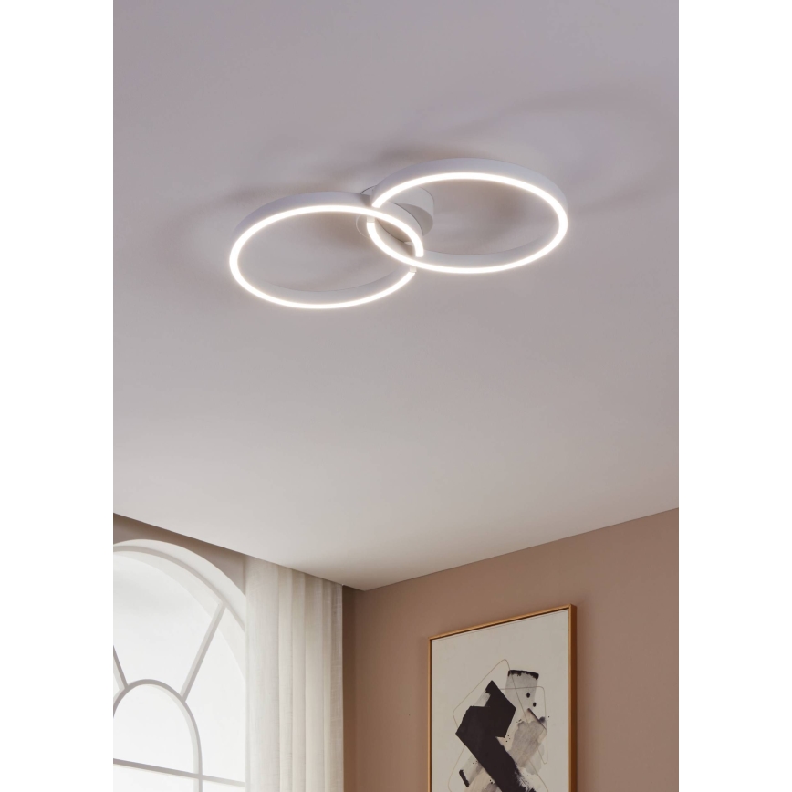 Eglo 900954 - Стельовий RGBW-світильник з регулюванням яскравості LED/19,5W/230V 2700-6500K білий + пульт дистанційного керування