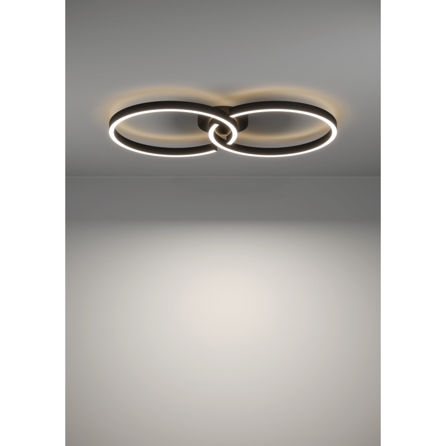 Eglo 900955 - Стельовий RGBW-світильник з регулюванням яскравості LED/19,5W/230V 2700-6500K чорний + пульт дистанційного керування