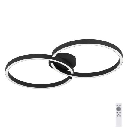 Eglo 900955 - Светодиодный потолочный RGBW-светильник с регулированием яркости LED/19,5W/230V 2700-6500K черный + дистанционное управление