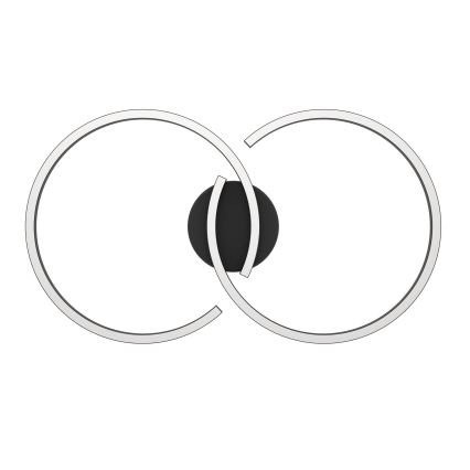 Eglo 900955 - Светодиодный потолочный RGBW-светильник с регулированием яркости LED/19,5W/230V 2700-6500K черный + дистанционное управление