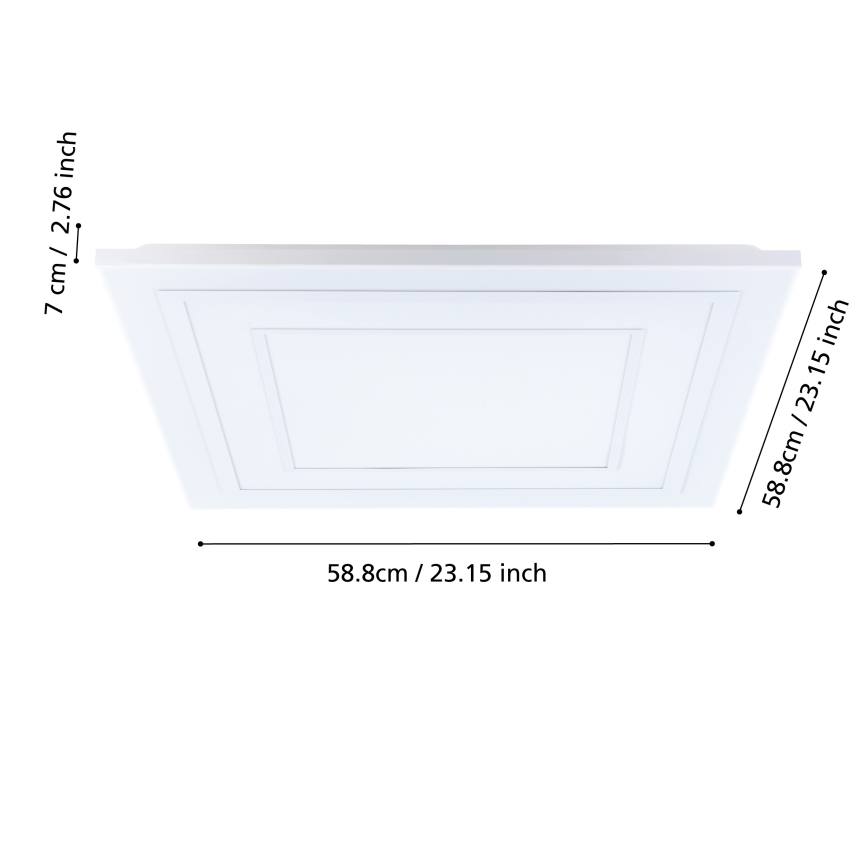 Eglo - Светодиодный потолочный RGBW-светильник с регулированием яркости LED/29W/230V 3000-6500K + дистанционное управление