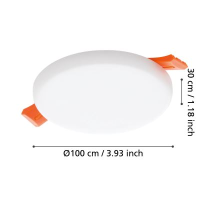 Eglo - Светодиодный встроенный светильник для ванной комнаты LED/5,5W/230V диаметр 10 см IP65