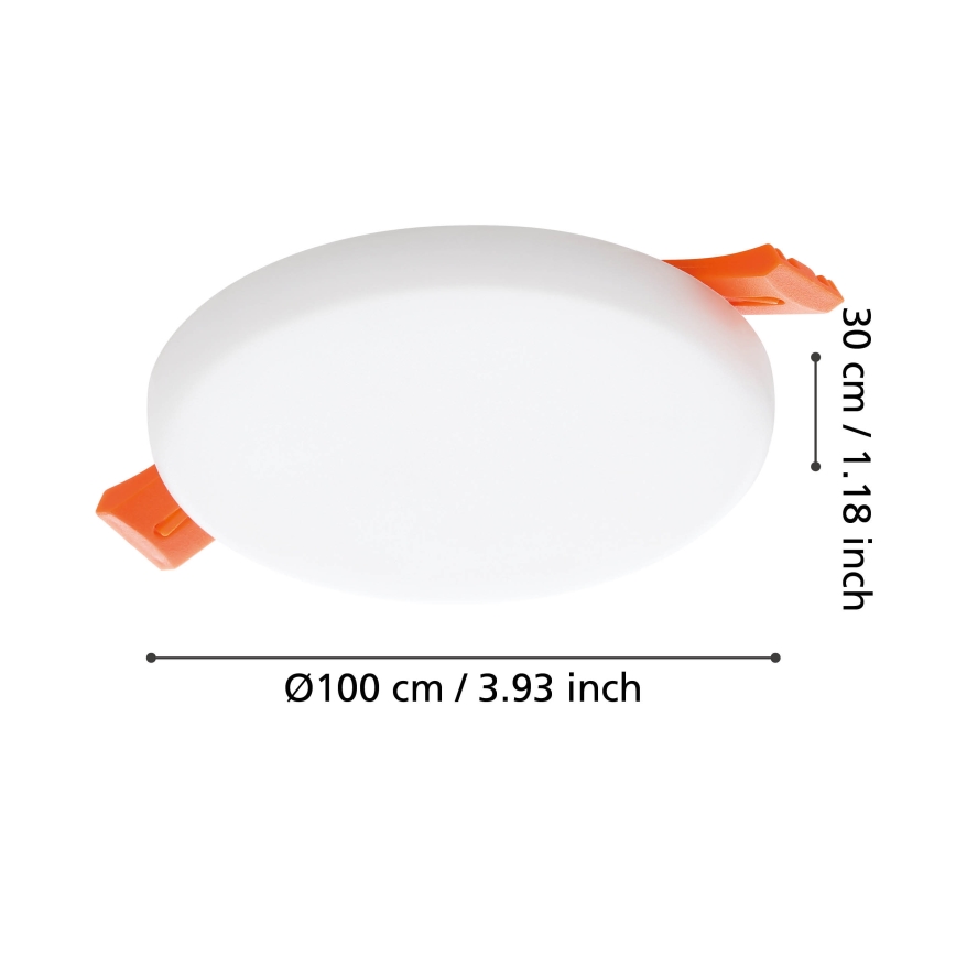 Eglo - Светодиодный встроенный светильник для ванной комнаты LED/5,5W/230V диаметр 10 см IP65