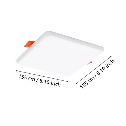 Eglo - Светодиодный потолочный светильник для ванной комнаты LED/11,5W/230V 15,5x15,5 см IP65