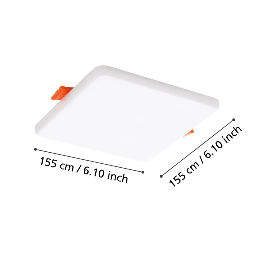Eglo - Светодиодный потолочный светильник для ванной комнаты LED/11,5W/230V 15,5x15,5 см IP65