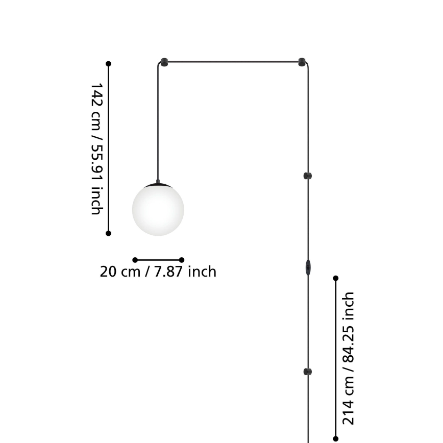 Eglo - Подвесная люстра 1xE27/40W/230V
