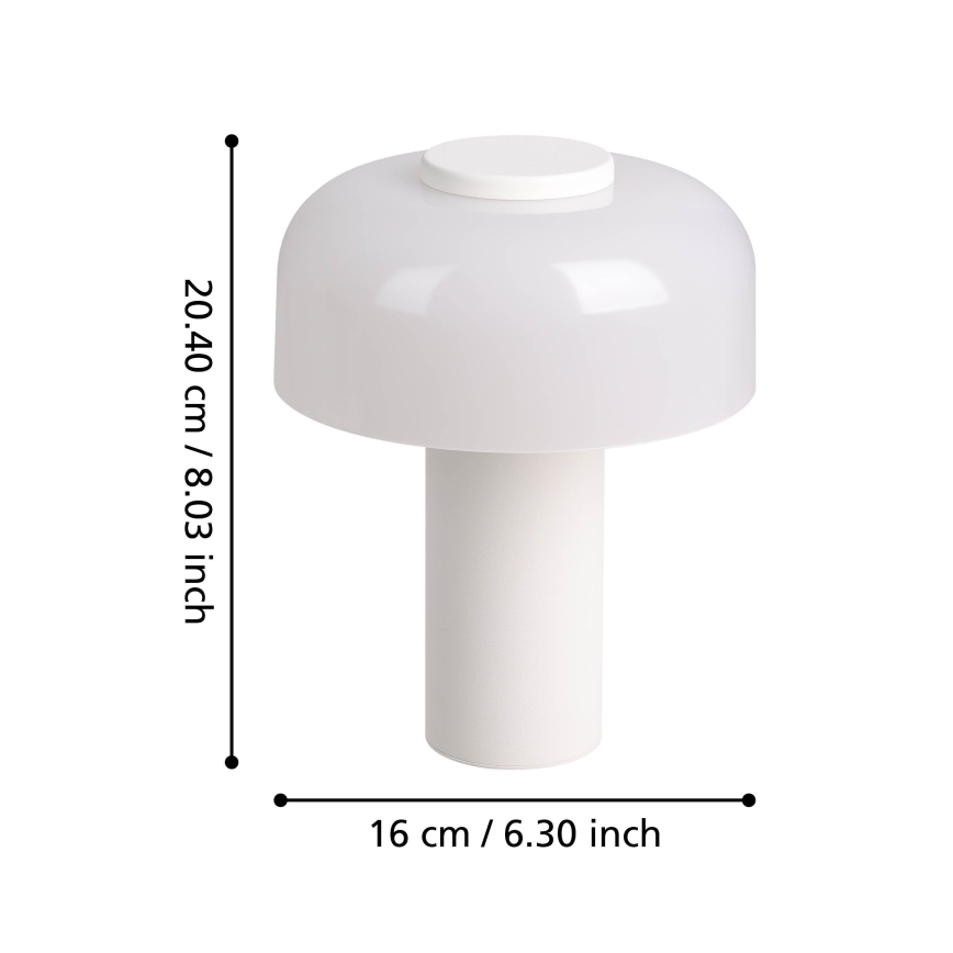Eglo - LED Вулична сенсорна лампа з регулюванням яскравості LED/2,25W/5V 2400-4000K 5200 mAh IP44 білий