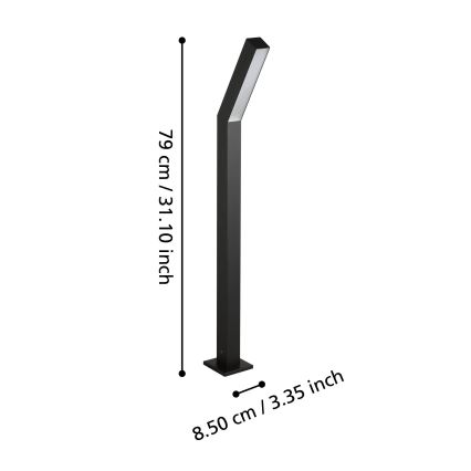 Eglo - Светодиодный уличный светильник 2xLED/4,5W/230V IP44 черный