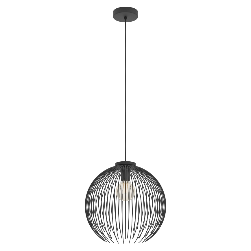 Eglo - Підвісна люстра 1xE27/40W/230V чорний