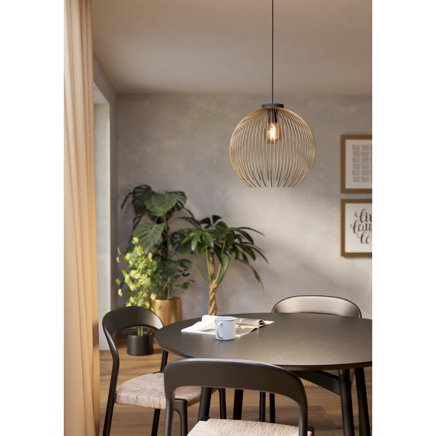 Eglo - Подвесная люстра 1xE27/40W/230V золотистый