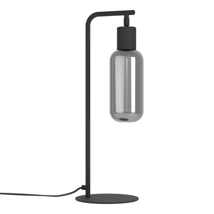 Eglo - Настольная лампа 1xE27/4W/230V черная/дымчатая