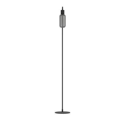 Eglo - Торшер 1xE27/4W/230V черный/дымчатый