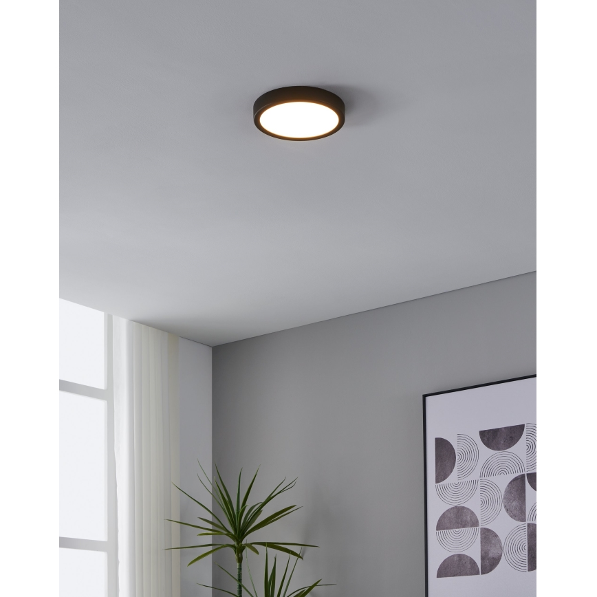 Eglo - Светодиодный потолочный светильник с датчиком LED/17W/230V 3000K черный