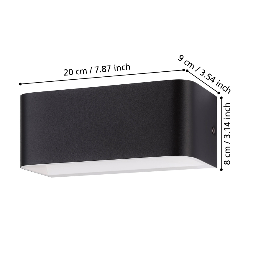 Eglo - Світлодіодний настінний світильник LED/10W/230V 3000K чорний