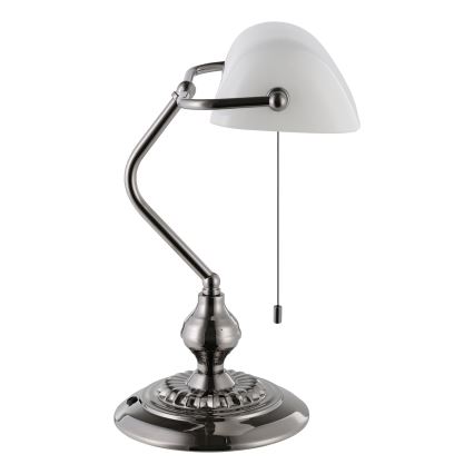 Eglo - Настольная лампа 1xE27/60W/230V белый/блестящий хром