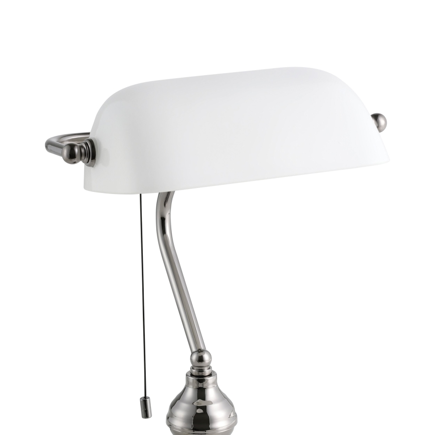 Eglo - Настольная лампа 1xE27/60W/230V белый/блестящий хром