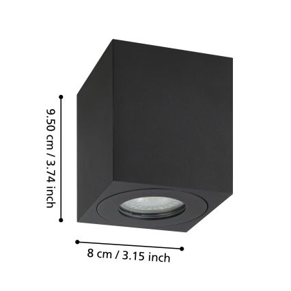 Eglo - Зовнішній точковий світильник 1xGU10/5W/230V 8x8 см IP44