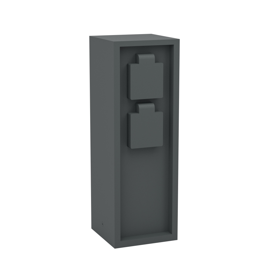 Eglo - Зовнішній стовпчик із SCHUKO-розеткою, клас захисту IP54, антрацит