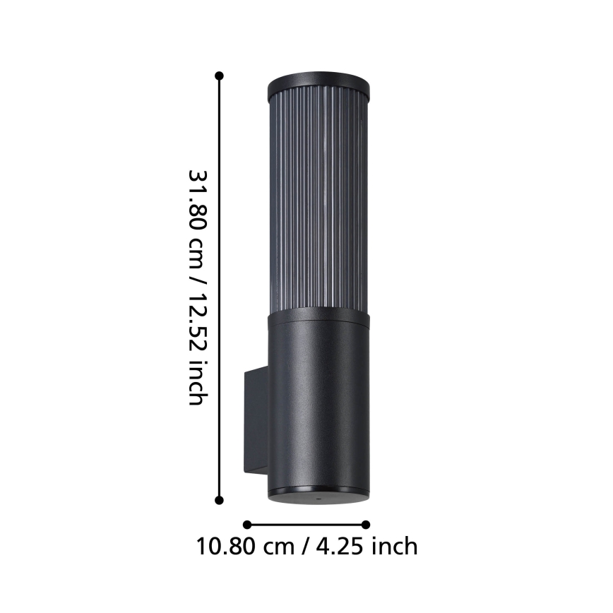Eglo - Вуличний настінний світильник 1xE27/15W/230V IP54