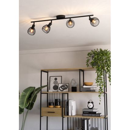 Eglo - Точковий світильник 4xE14/40W/230V чорний