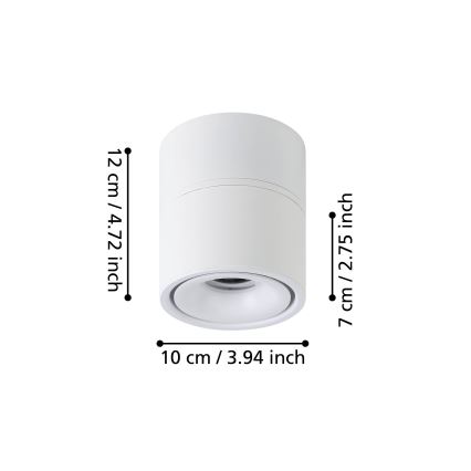 Eglo - Світлодіодний точковий світильник LED/8W/230V 3000K білий