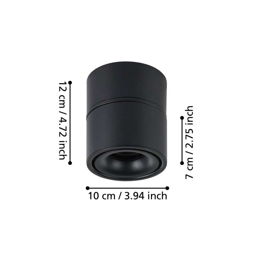 Eglo - Світлодіодний точковий світильник LED/8W/230V 3000K чорний