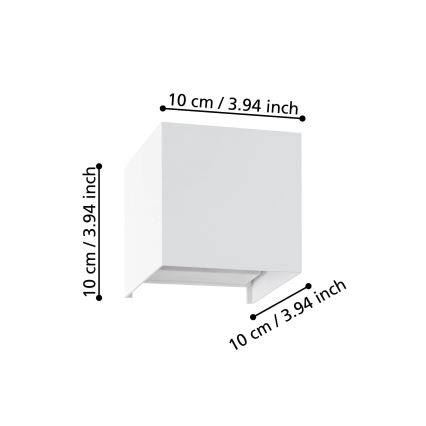 Eglo - Світлодіодний настінний світильник 2xLED/1,5W/230V 3000K білий